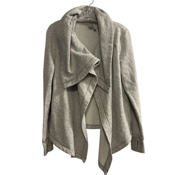 Zella Women's Shooting Star Drape Gray Cardigan Sweater Size S Open Front - Picture 7 of 16